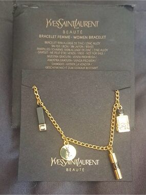 GWP- Yves Saint Laurent Beaute Gold Charm Bracelet